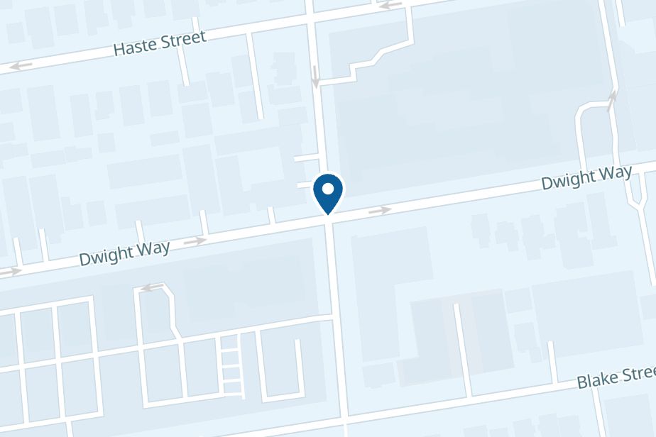 Map showing Herrick Campus at 2001 Dwight Way, Berkeley, CA 94704