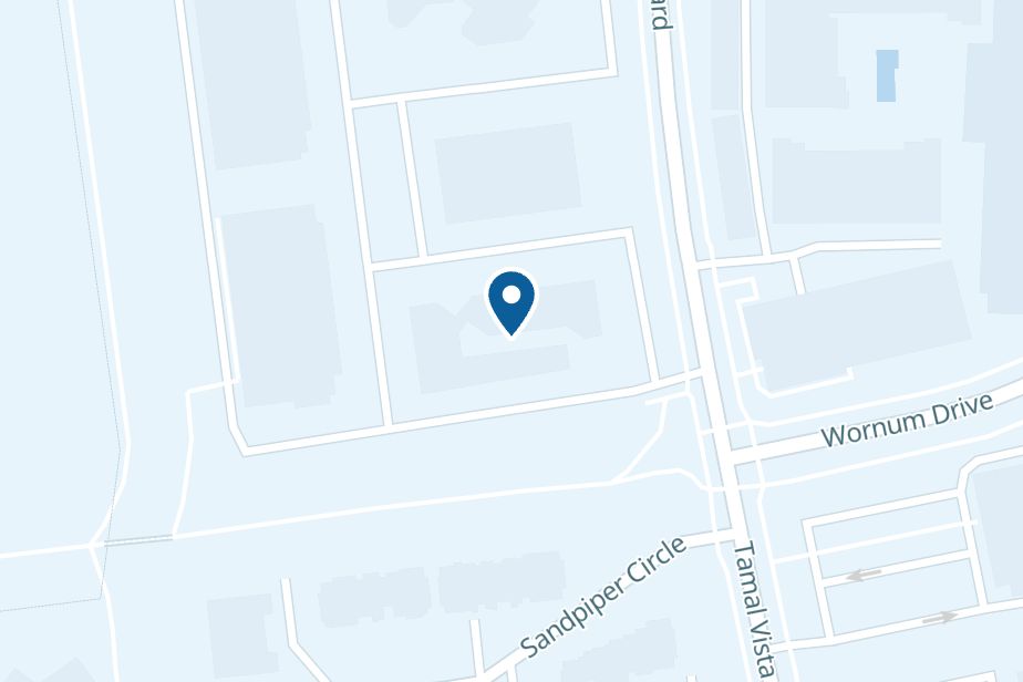 Map showing Corte Madera at 300 Tamal Plaza, Suite 180, Corte Madera, CA 94925